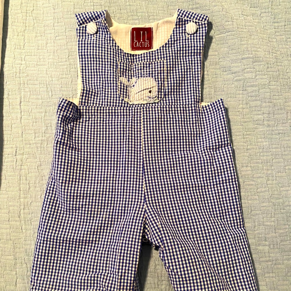 Blue gingham Jon Jon